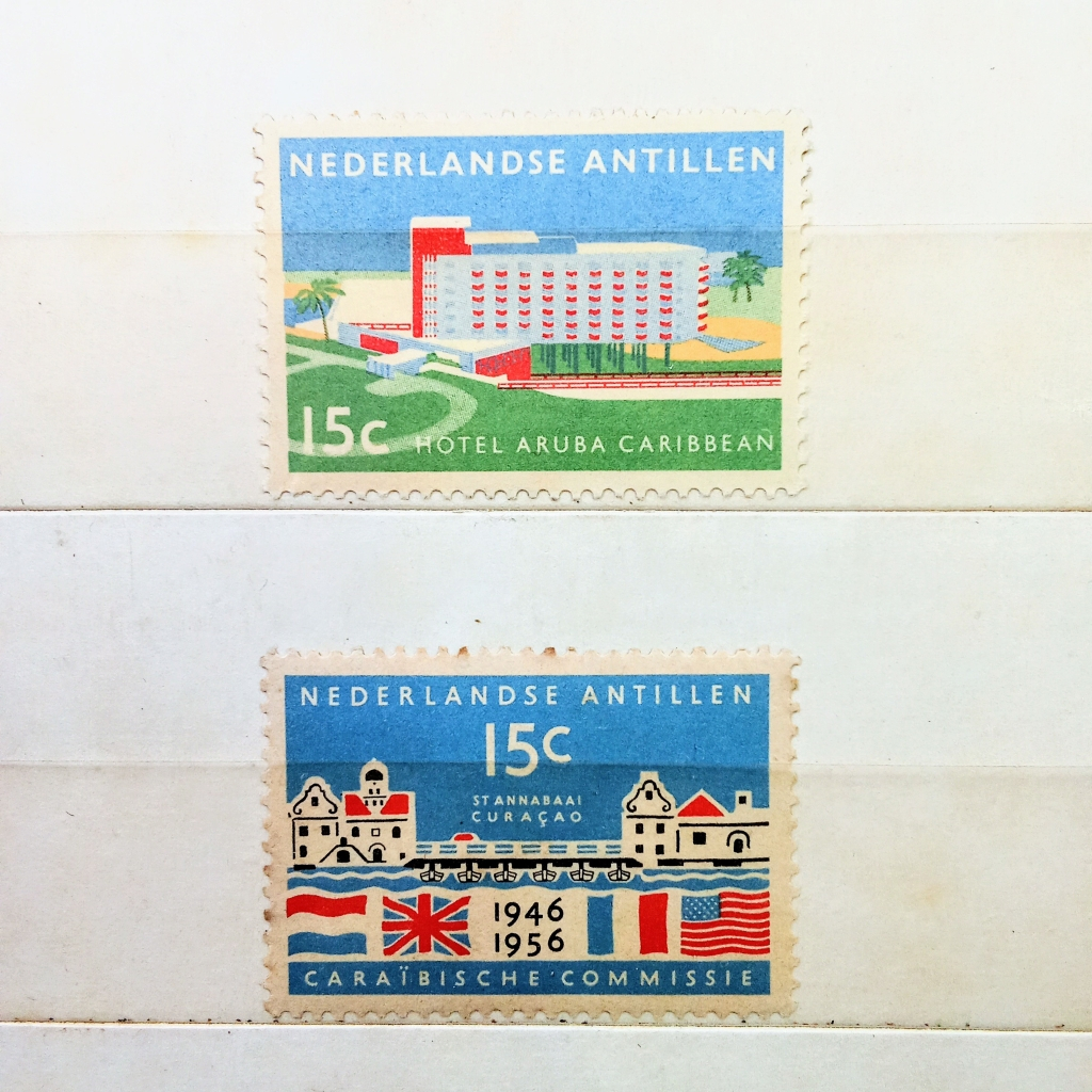 

Prangko Koleksi Filateli Antillen Belanda 1959 Aruba Carribean Hotel