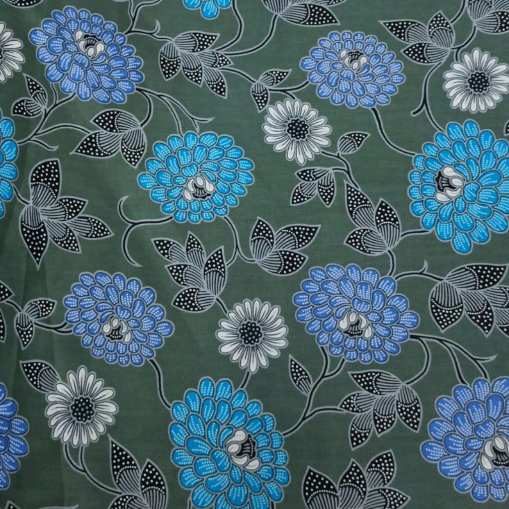 Kain bahan batik katun motif meteran premium/bahan batik printing/bahan baju meteran/dasar batik met