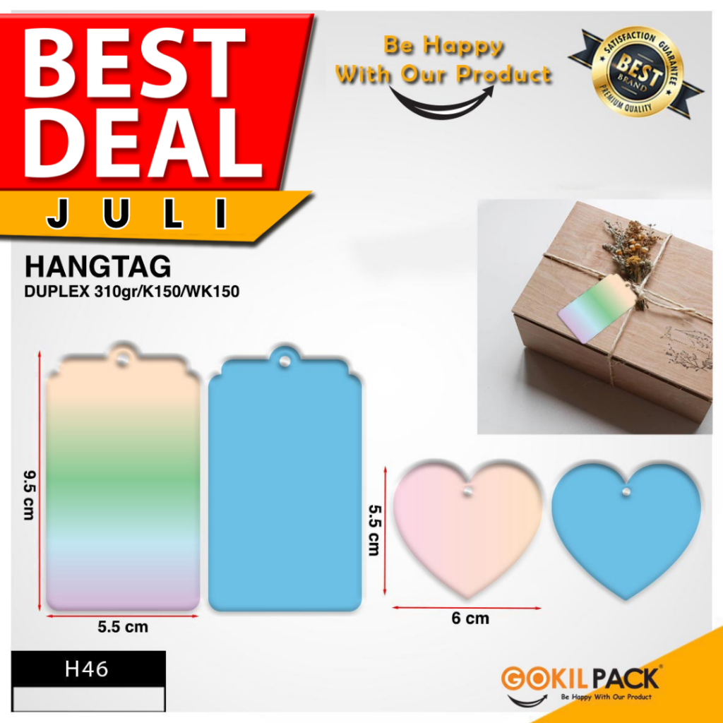 

Hangtag|Polos|Murah|Label|Premium|Aksesoris Packaging|H46