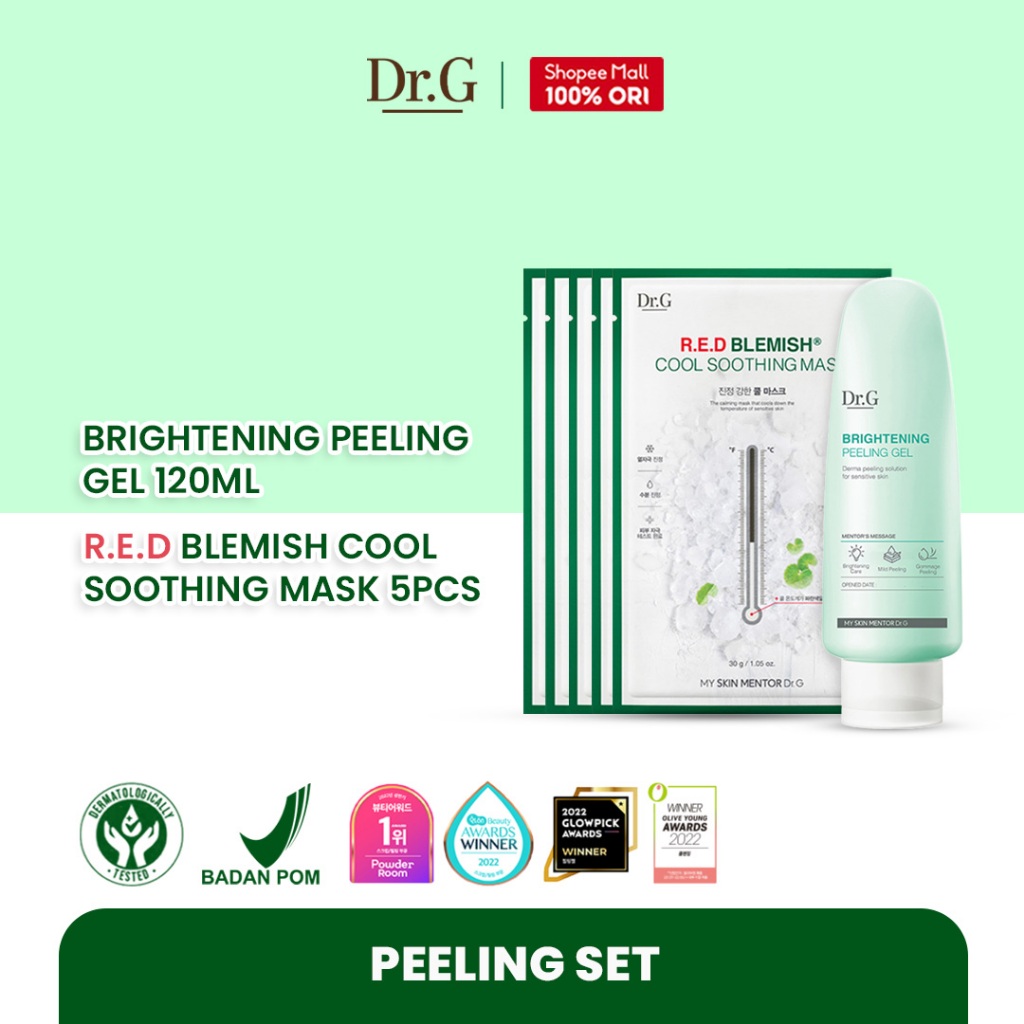 [DAPAT 6PCS] DR.G Peeling Set | BPOM exfoliate gel sheet mask sensitif berjerawat bundle