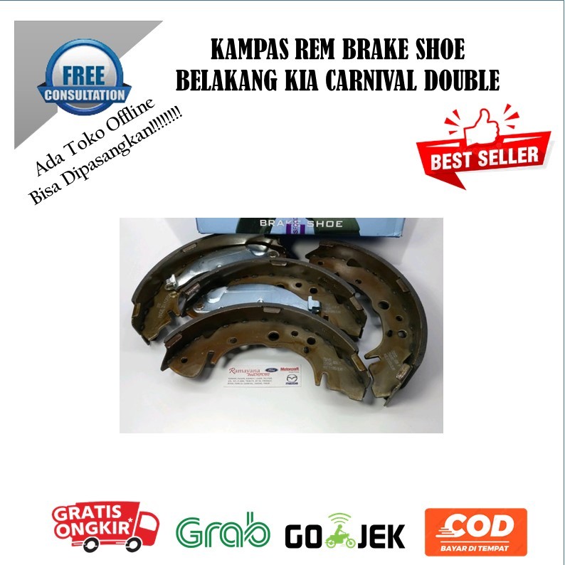 Kampas rem belakang Trajet Carnival double brake shoe hyundai Trajet