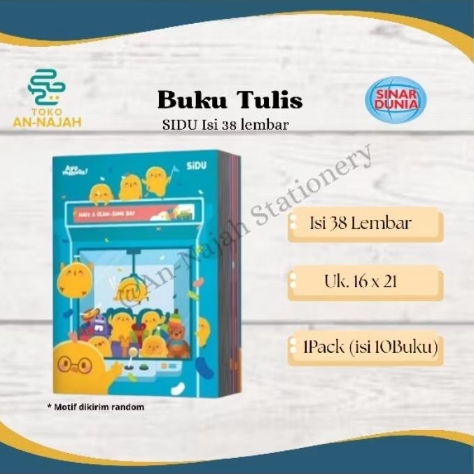 

BUKU TULIS SIDU ISI 38 LEMBAR 1 PACK 10 BUKU