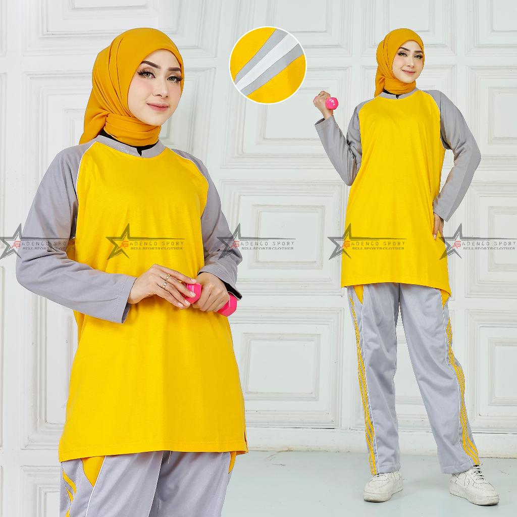 Setelan Baju Olahraga Wanita muslimah / setelan baju senam muslimah / setelan olahraga muslimah