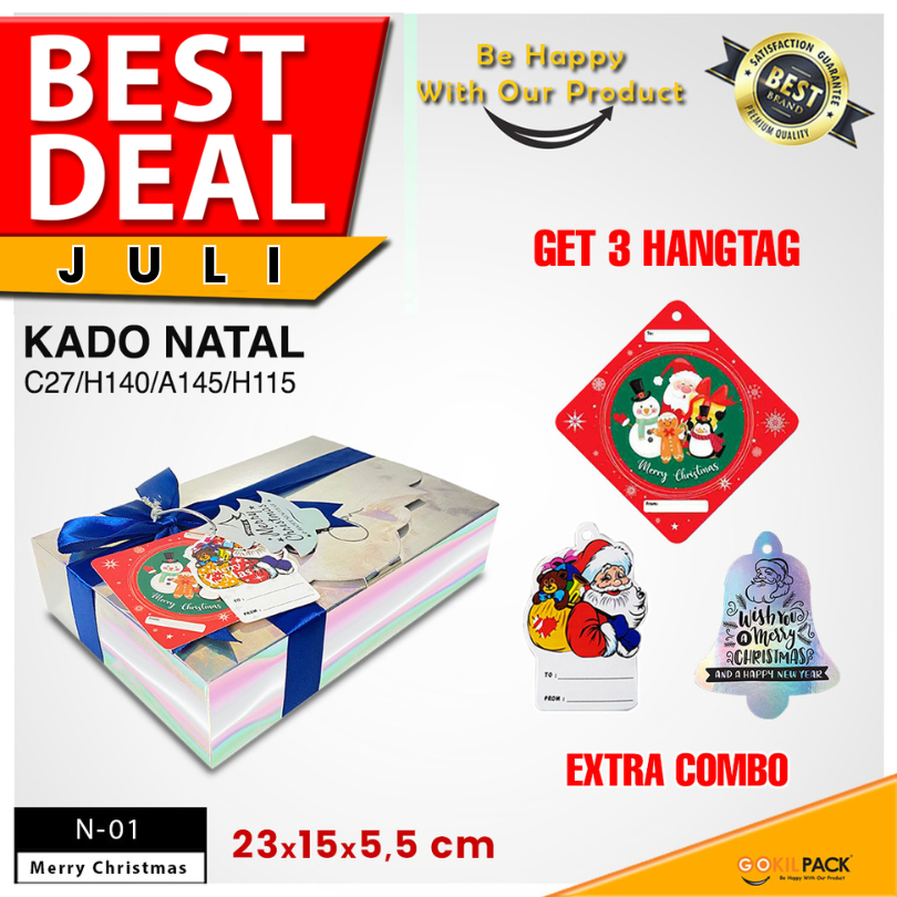 

Kotak kado - Box Hologram Hadiah Natal - Beli 1 dapat 6 - N-01
