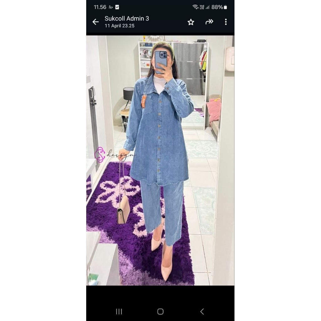 One set jeans wash kancing aktif