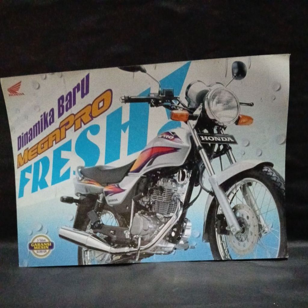 poster brosur leaflet Honda Megapro hiu tahun 98-2001