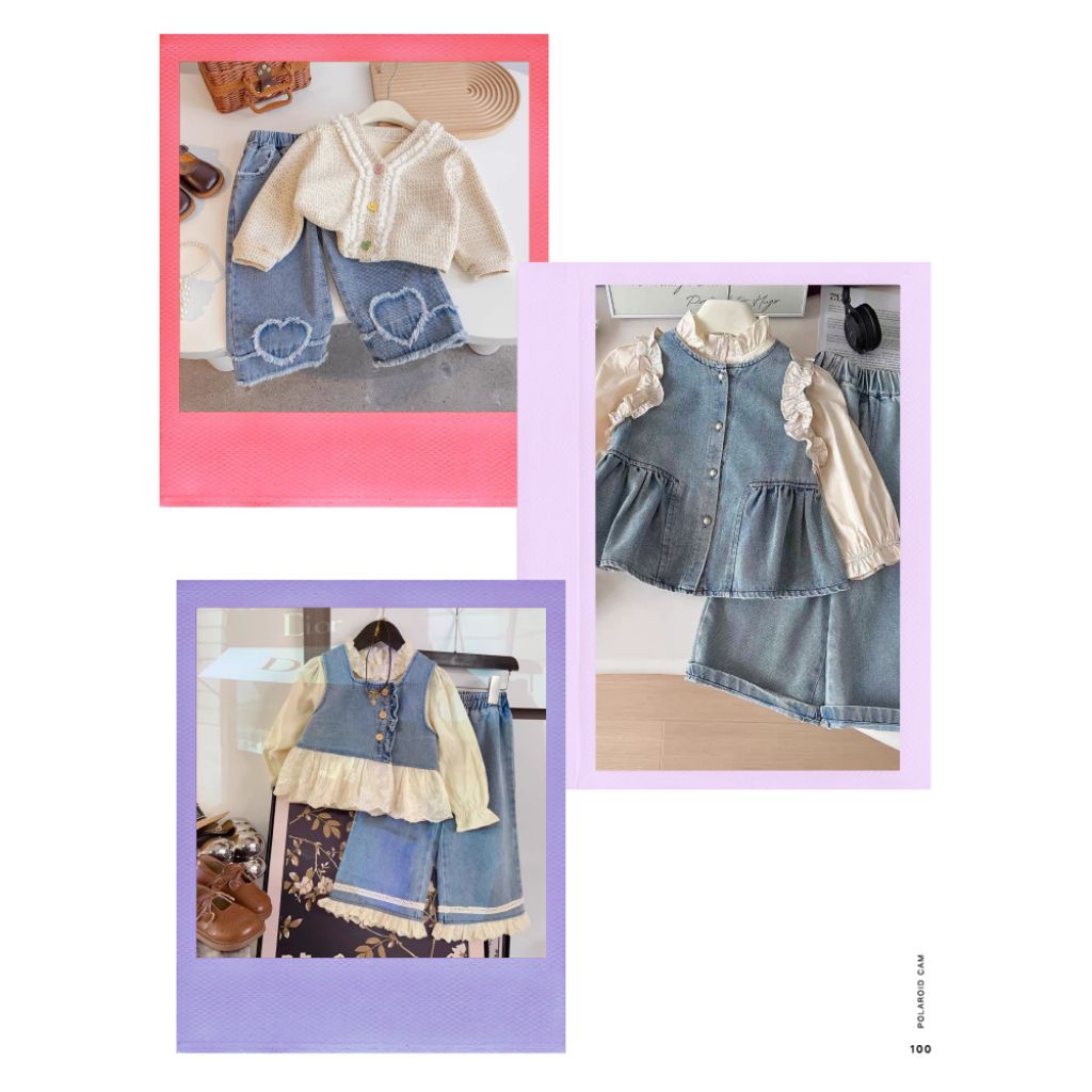 Setelan Baju Anak Ancore Lala/ Set Jeans Anak Perempuan 2-6 Tahun/ Baju Anak Cewe Lucu