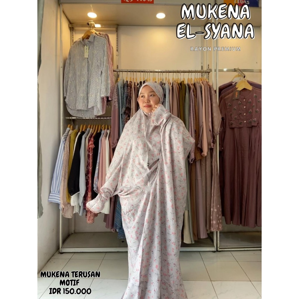 MUKENA RAYON TERUSAN / MUKENA RAYON PREMIUM / MUKENA MOTIF BUNGA / MUKENA ELSYANA