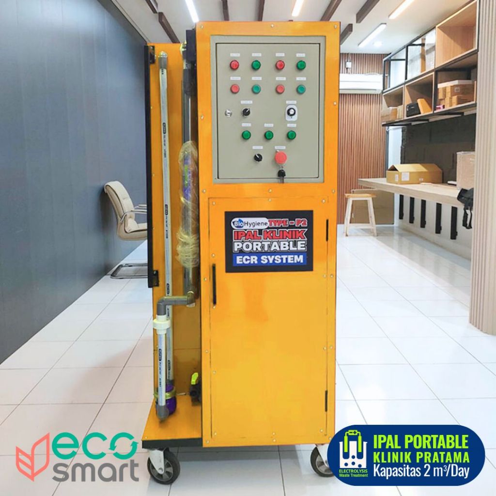 mesin perangkat pengolahan limbah cair IPAL klinik portable