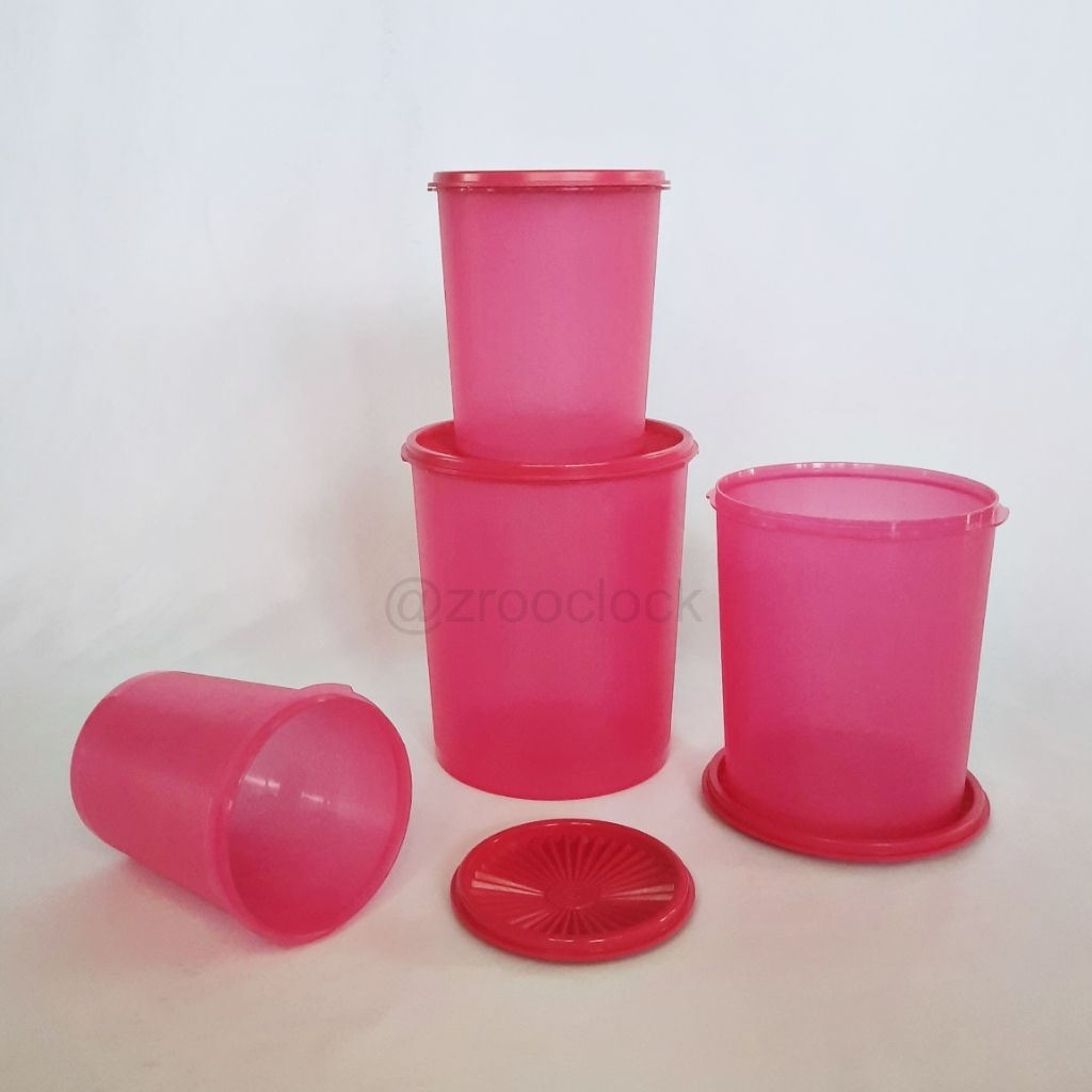 Deco Canister Set Pink Tupperware / Set Toples / Toples Makanan / Toples camilan / Toples Snack/ Top