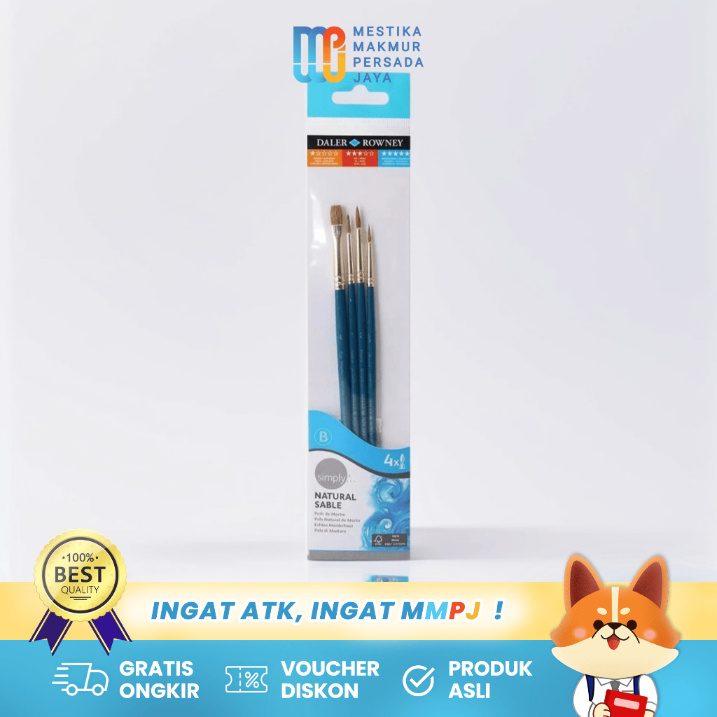 

Daler Rowney Simply Natural Camel Hair Long Handle Pcs – Kuas Cat Air Pegangan Panjang 216910401