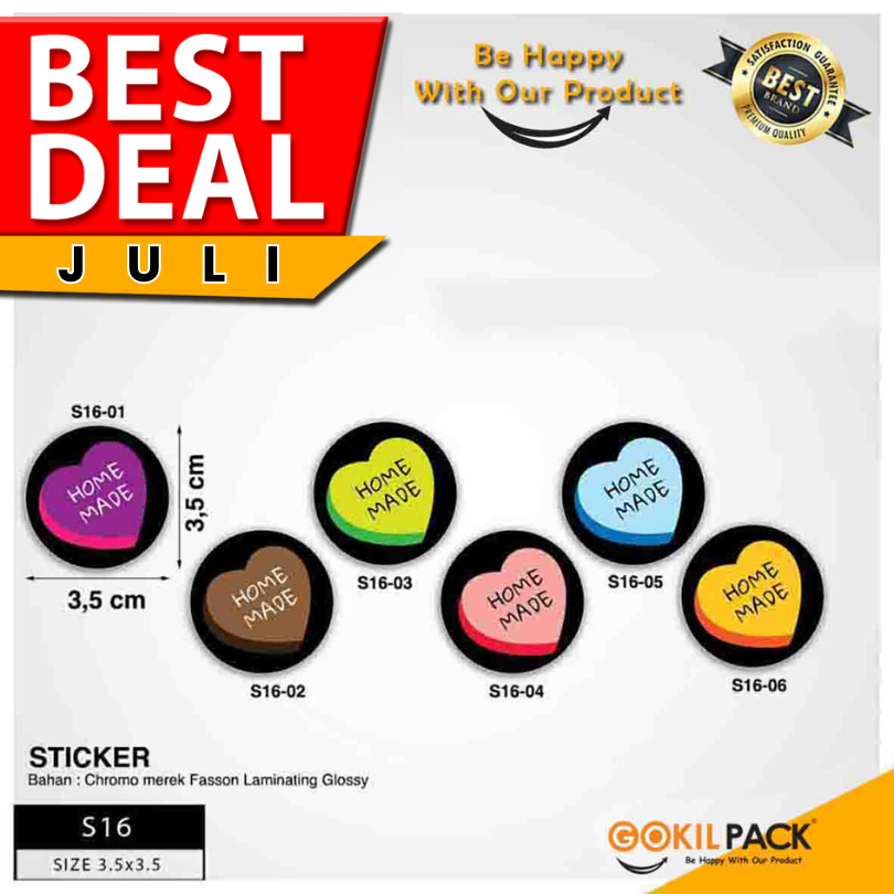 

Sticker Murah – Sticker Glossy Home Made 3,5x3,5 | S16