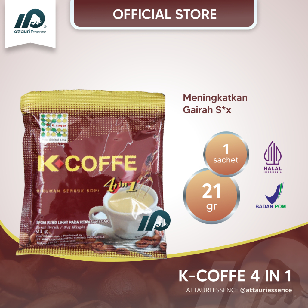 

K Coffe 4in1 Original Kopi K Link (1 Sachet) Kopi Penambah Stamina Pria Dewasa Kopi Stamina Kopi Stamina Pria Obat Stamina Pria K Koffe K Coffee K Cofee Kopi Penambah Stamina Seksual Laki K Link Official Store K Link Klink K-Link Official Store Attauri