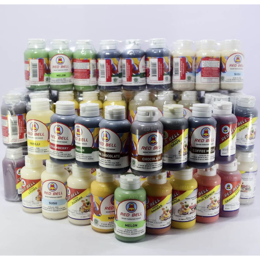 

Red Bell Pasta Perisa Dan Pewarna Makanan Kemasan @6X55 ML