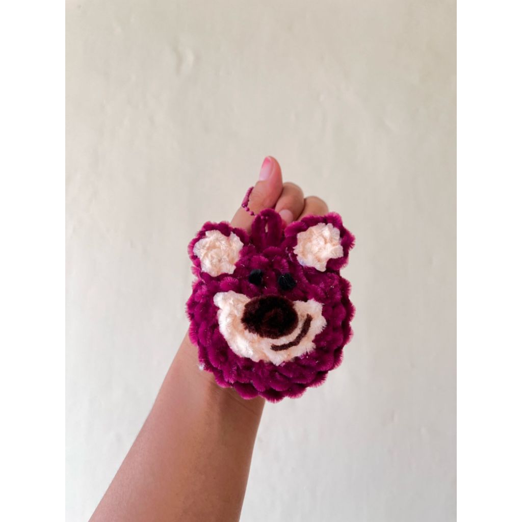 Gantungan Kunci Lotso Kawat Bulu / souvenir-gift