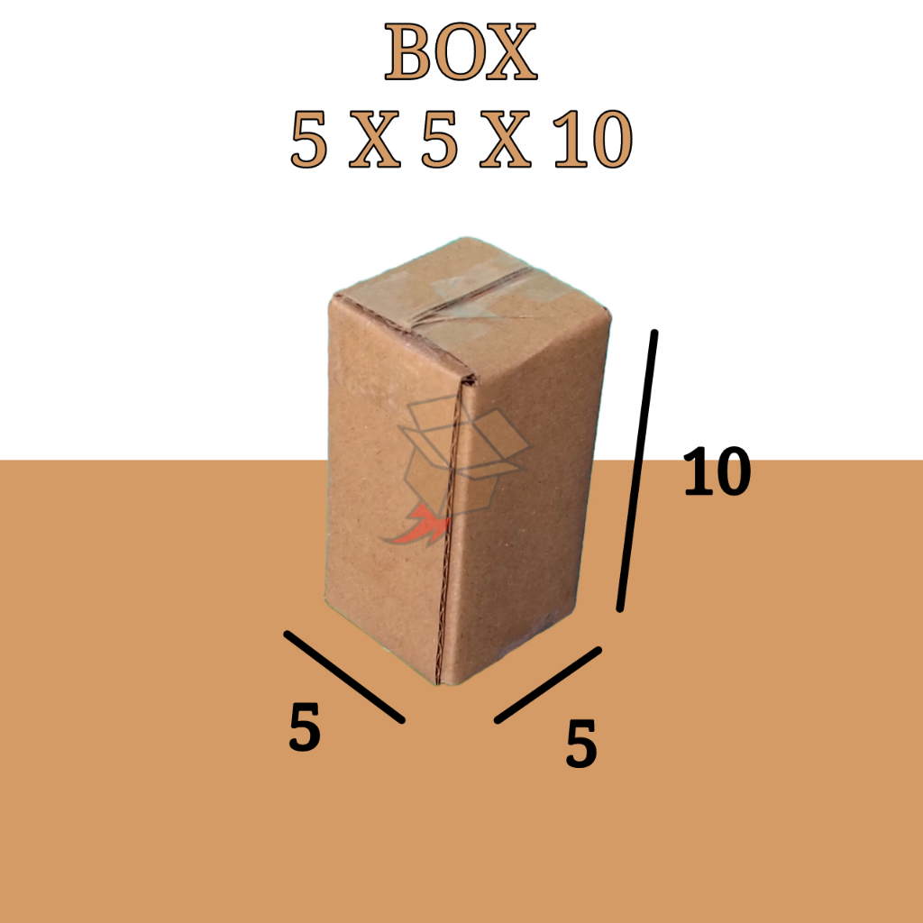 

Kardus Polos Karton Box Coklat DieCut 5 x 5 x 10