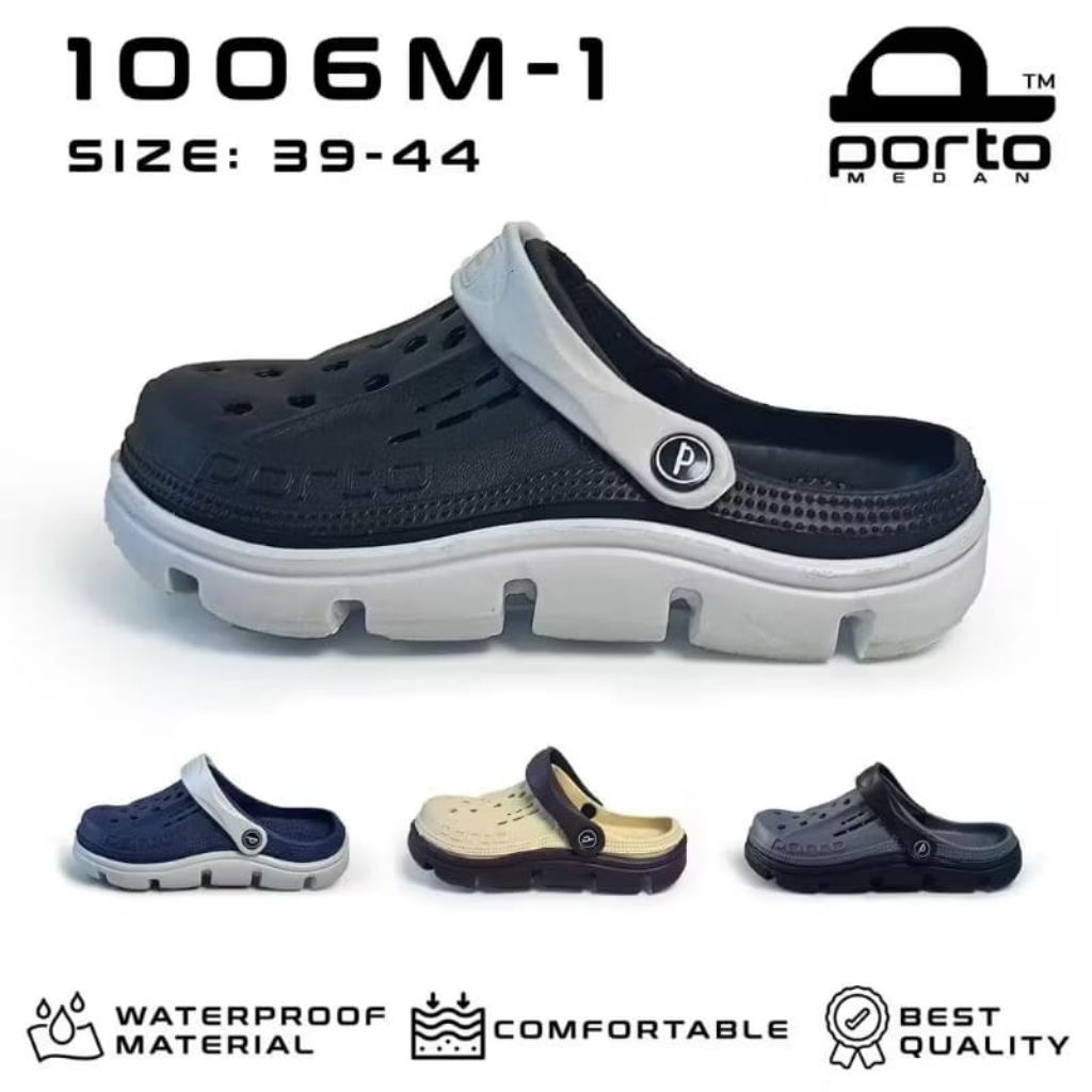PORTO 1006 | Sepatu Sandal Pria Sendal Selop Baim Sendal Safety PORTO 1006