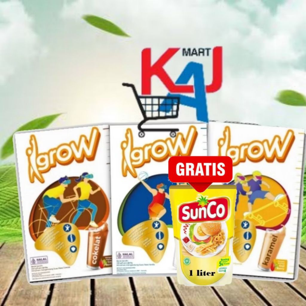 

Igrow- Igrow free minyak 1 ltr Susu Pertumbuhan 240 Gr/100% Original