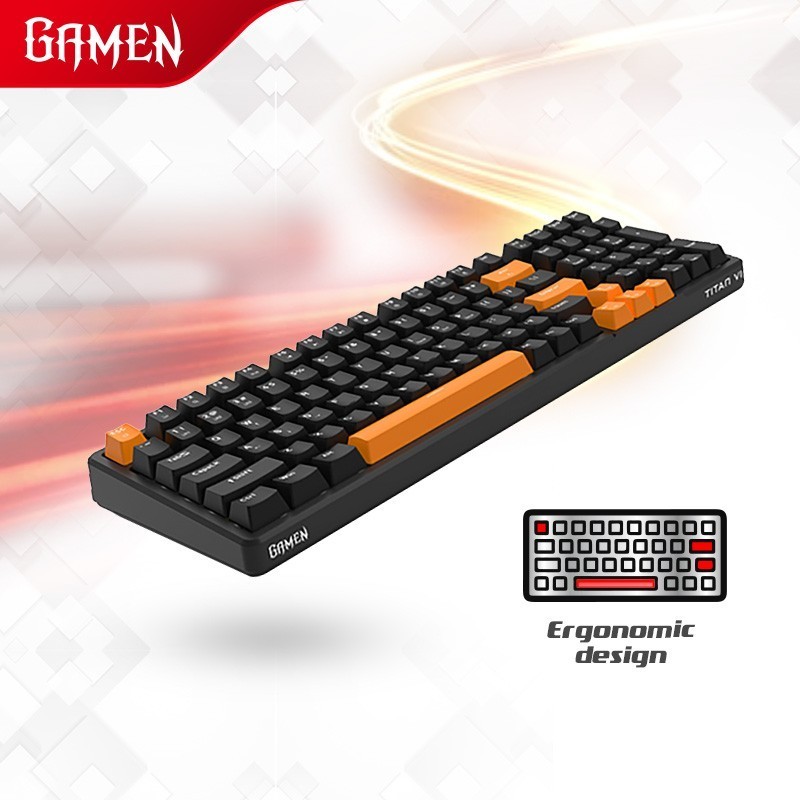 Gamen Titan 6 Keyboard Gaming Mechanical Fullsize 99 Tombol Hot Swappable RGB Gasket Design - Hitam, Putih, Abu-Abu, Grey Green