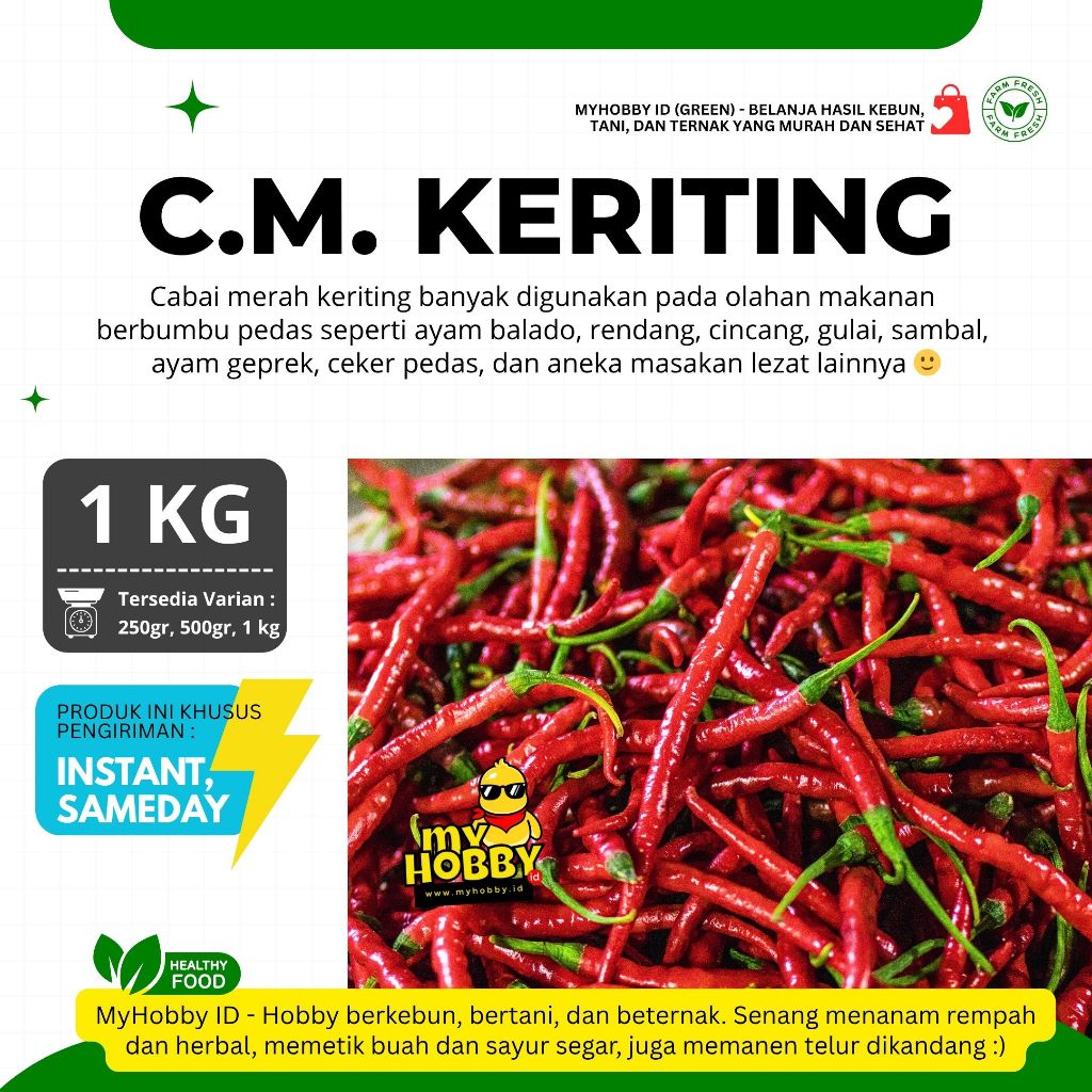

Cabe Merah Keriting, Bagus & Segar! Cabai Kriting Fresh, Harga Murah, Pedas Pas, Harum & Berkualitas