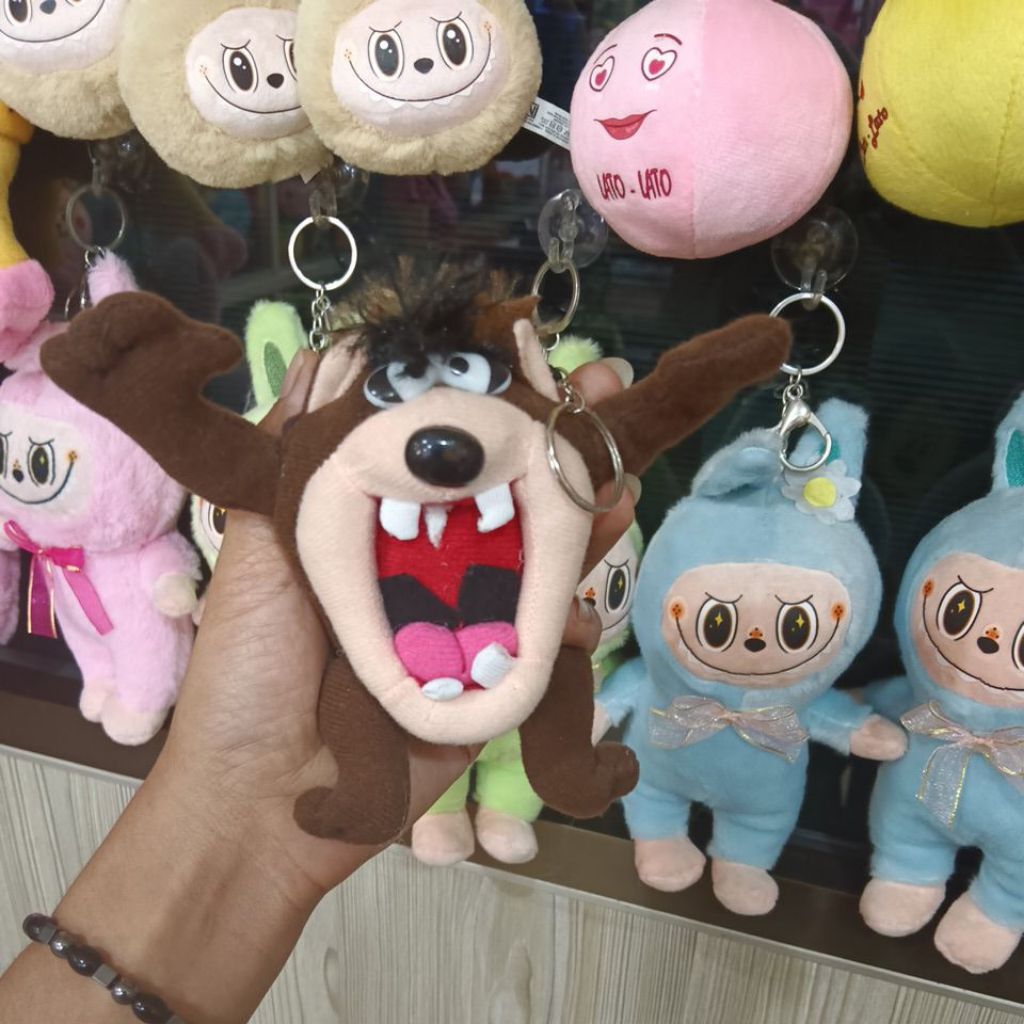 mainan kunci / gantungan kunci boneka tazmania keychain lucu unik terbaru murah meriah souvernir