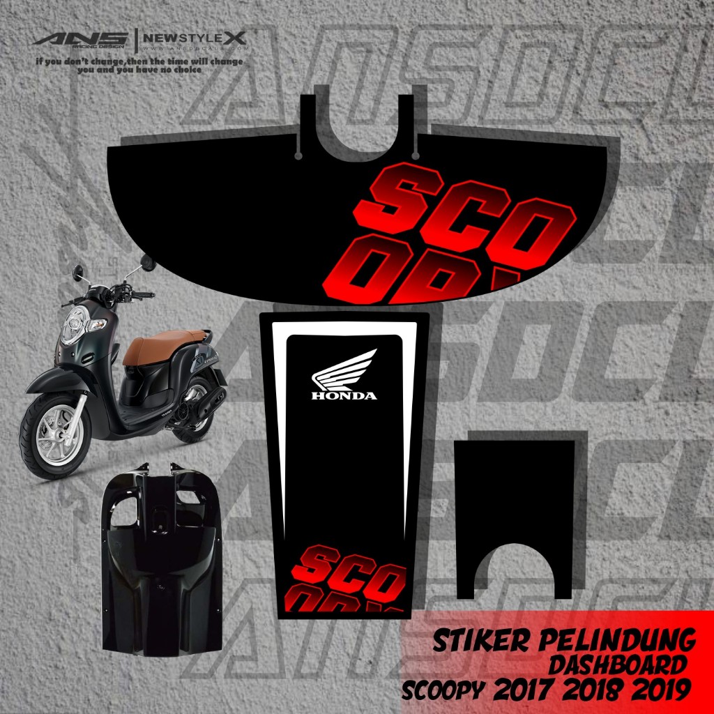 Stiker Pelindung Body Scoopy New Striping Pelindung Dashboard Scoopy New 2017 2018 2019