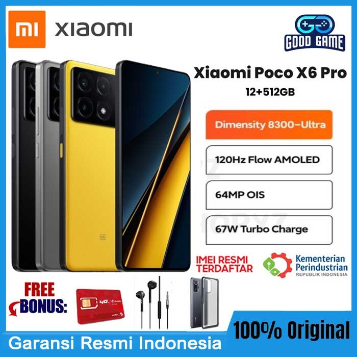 PROMO XIAOMI POCO X6 PRO 5G 12/256GB Garansi Resmi Poco X6 5G
