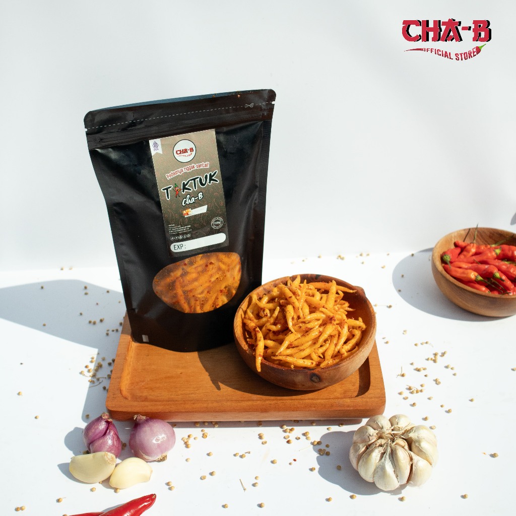 

CHA-B Tiktuk Citruk Rasa Pedas Bawang Cikruh Kemasan 150gr Snack Renyah
