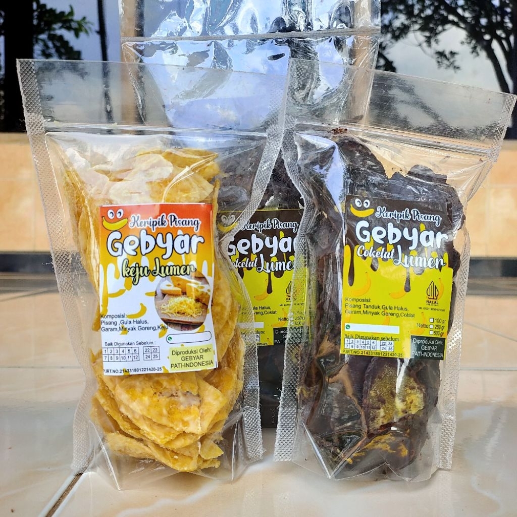 

paket hemat beli 1 gratis 1 kripik pisang tanduk coklat dan keju lumer premium