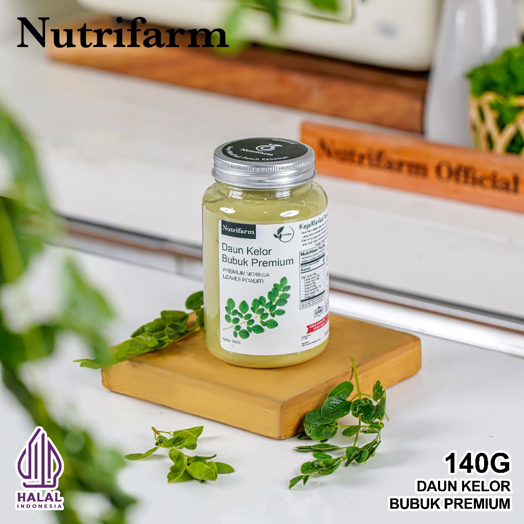 

NUTRIFARM Bubuk Daun Kelor 140gr ORIGINAL / Bubuk daun kelor ASLI / COD Balikpapan Bubuk daun kelor Murni