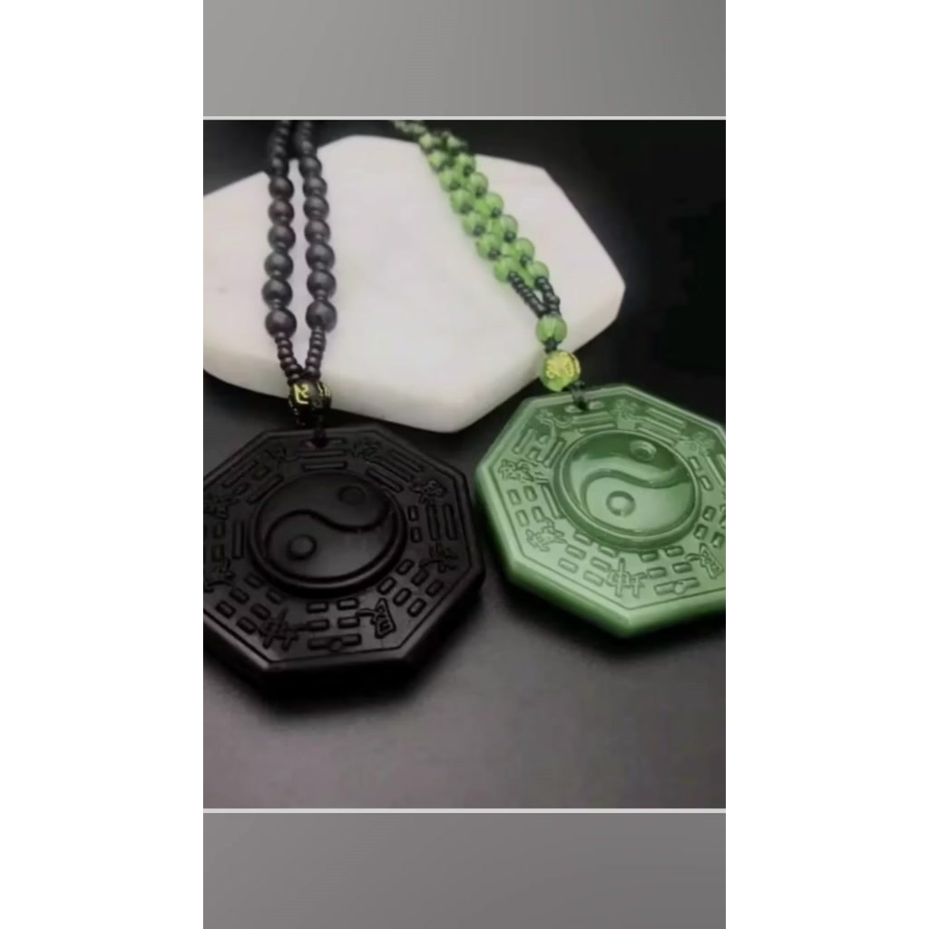 Kalung Kesehatan Giok Asli Untuk Pria dan Wanita Batu Giok Import Model Shio