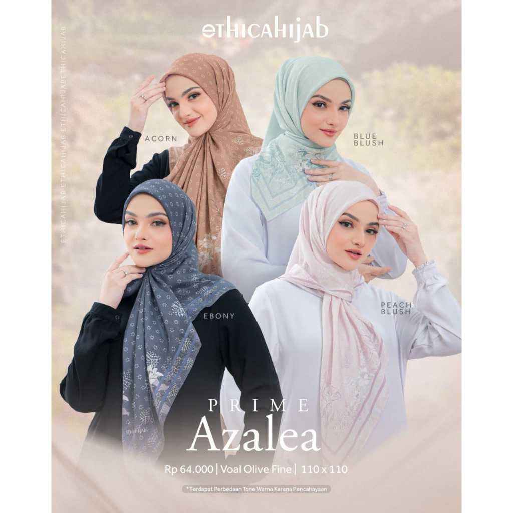 ETHICA HIJAB  PRIME AZALEA / hijab motif segi empat terbaru ethica