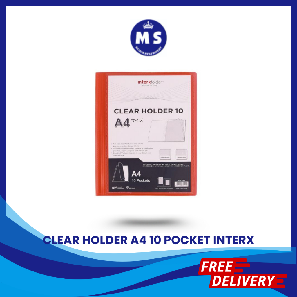 

CLEAR HOLDER A4 10 LEMBAR INTER X FOLDER