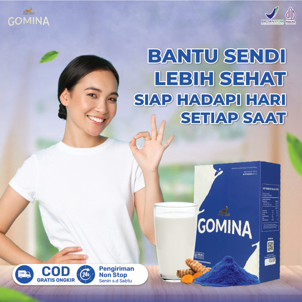 

GOMINA Susu Kambing Etawa - Bantu Mengurangi Nyeri Sendi - 100% ORIGINAL