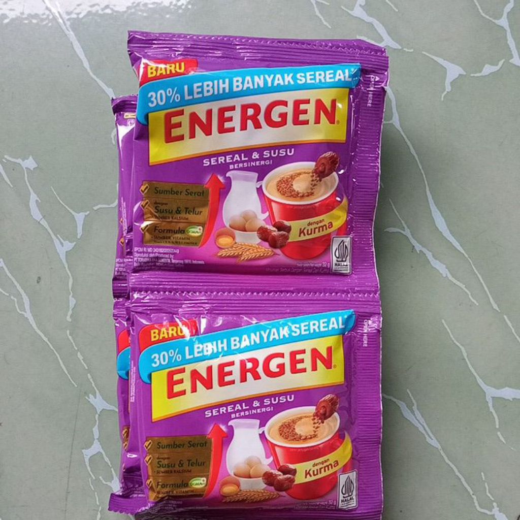 

Energen rasa kurma 1 renceng isi 10 sachet