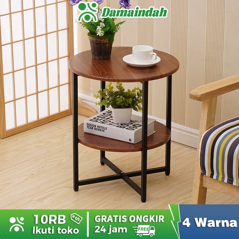 Damaindah Meja Kecil / Coffe Table / Meja Sudut / Meja Kopi / Meja Bulat / Minimalis