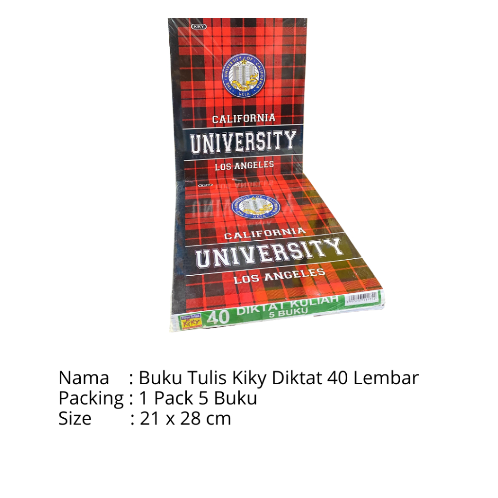 

Buku Tulis Kiky Diktat 40 Lembar (1 pack/ 5 buku)