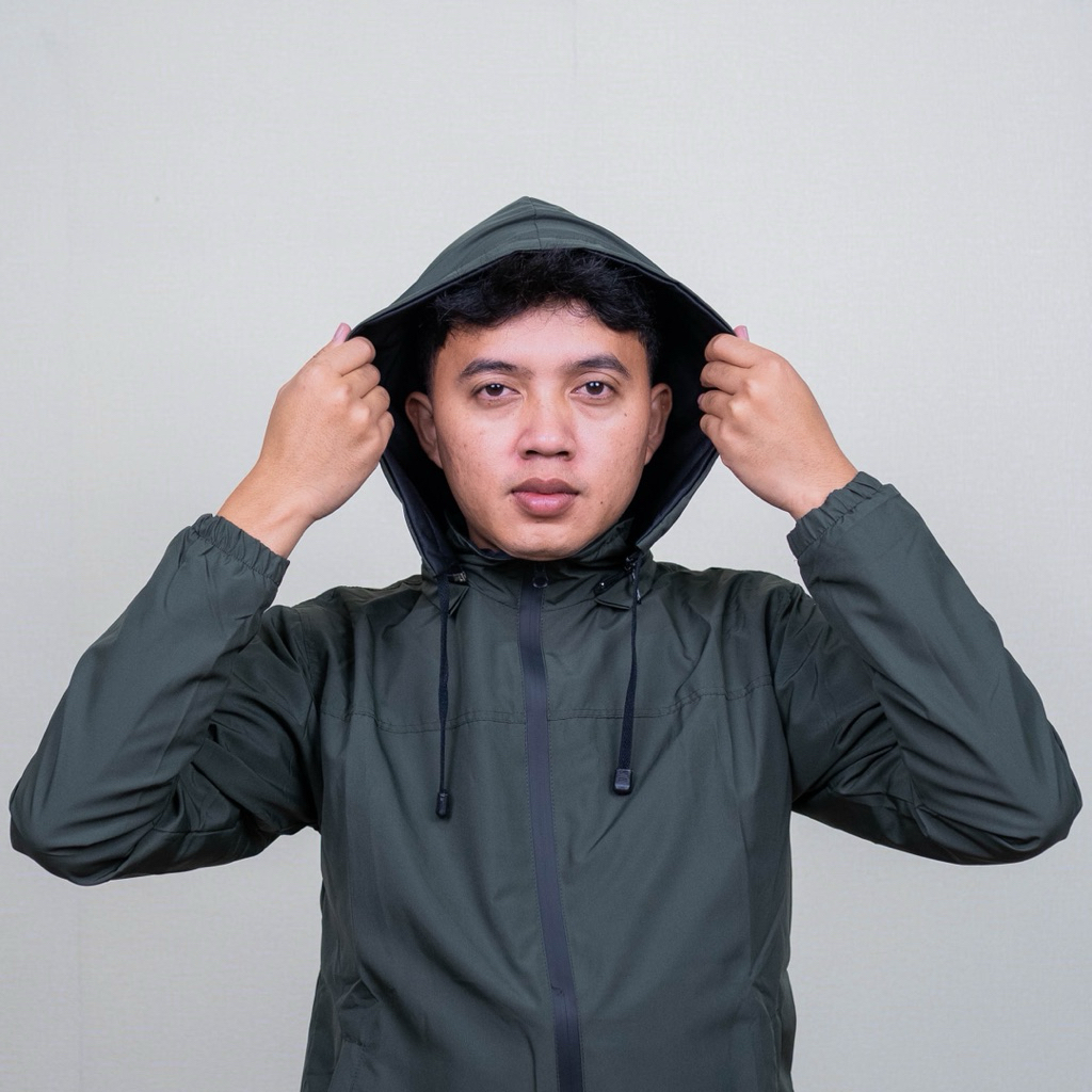 jaket parasut pria windbreaker army original