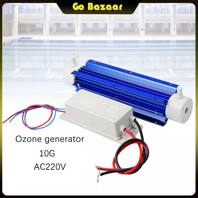 220V 10G Ozone Generator Tube Water Tabung Air Purifier Water Adjustable Purifier Tabung Ozon Water