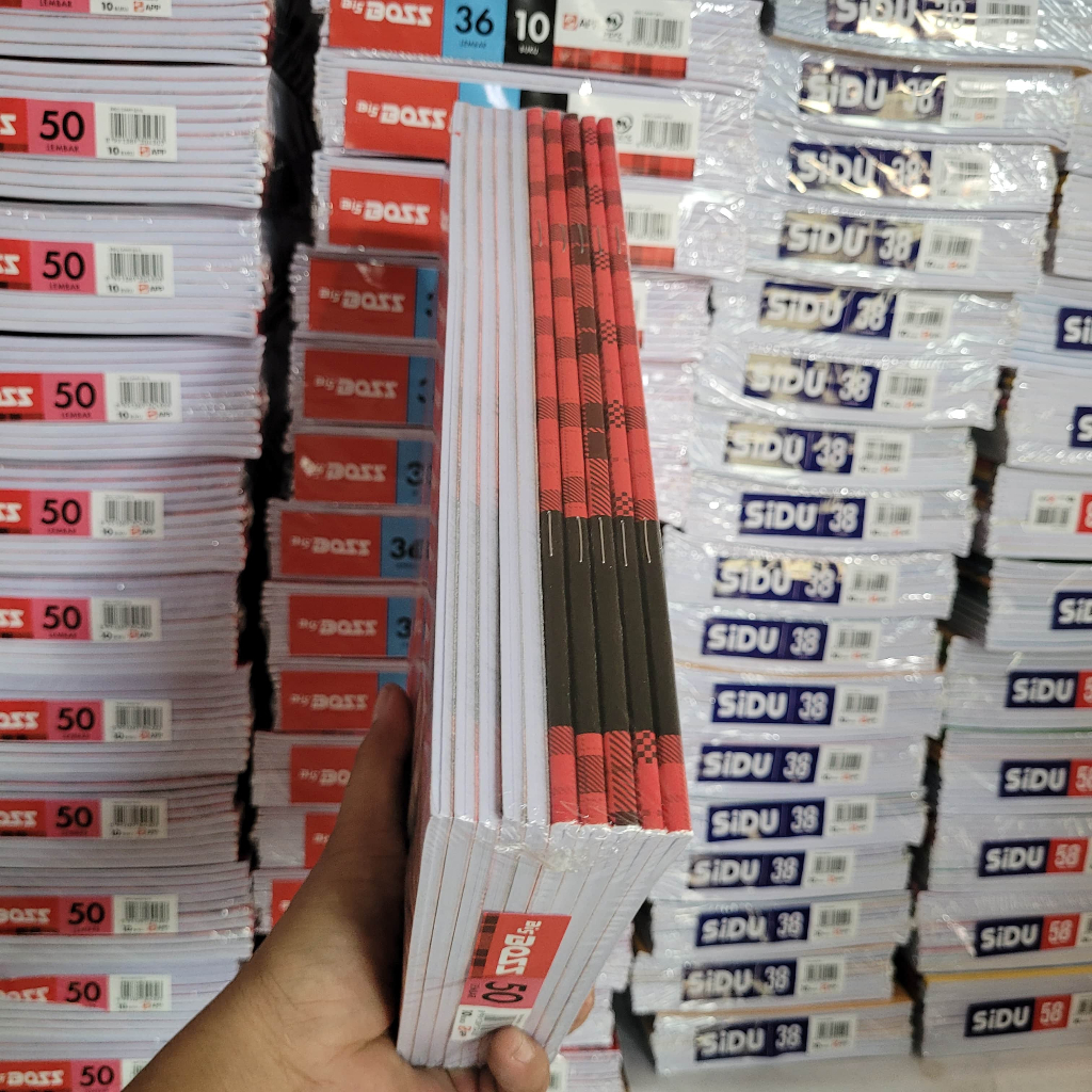 

Ay00! Buku Tulis SIDU Big Boss Campus 50 Lembar ( 1 Pak = 10 Buku) Untuk SMP, SMA, Kuliah dan Kantor