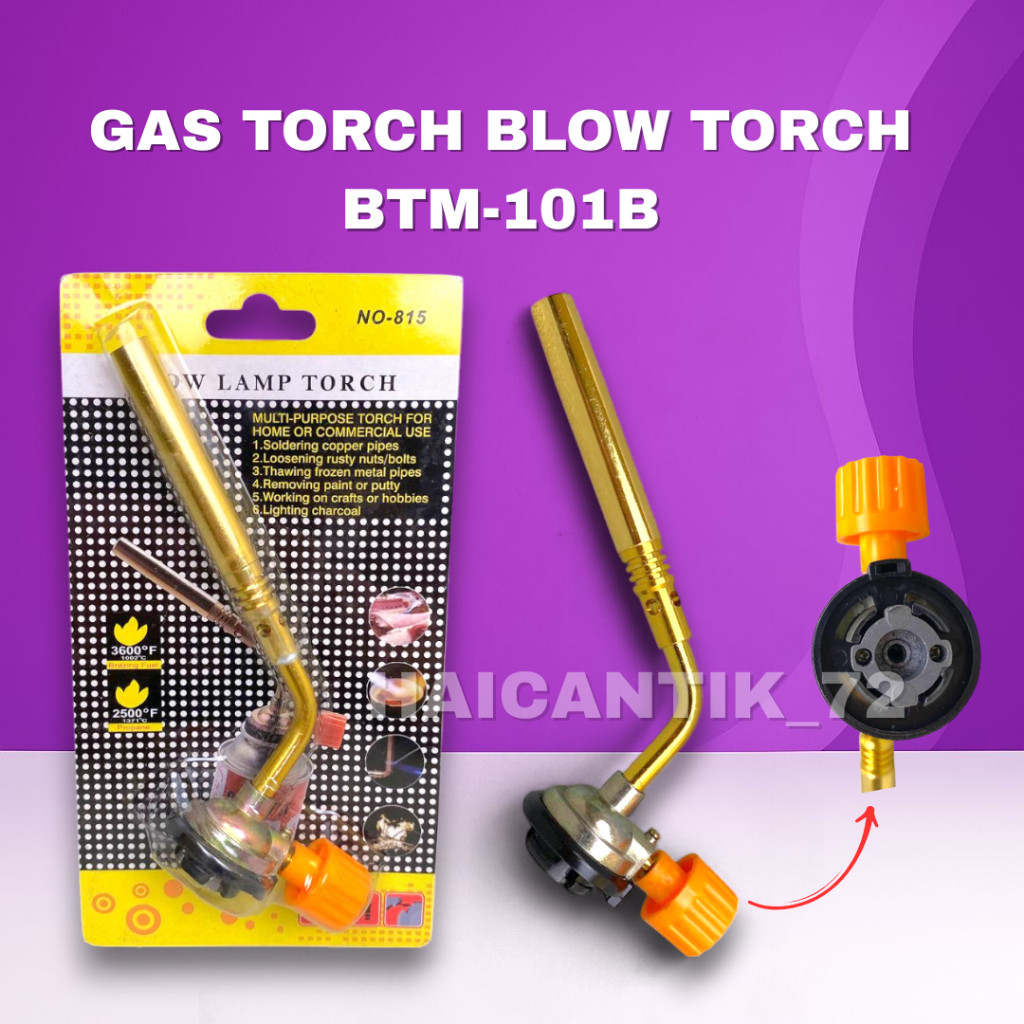 BLOW GAS TORCH BTM-101B / KEPALA LAS KUNINGAN API BESAR – KEPALA GAS PEMANTIK SERBAGUNA UNTUK BBQ, L
