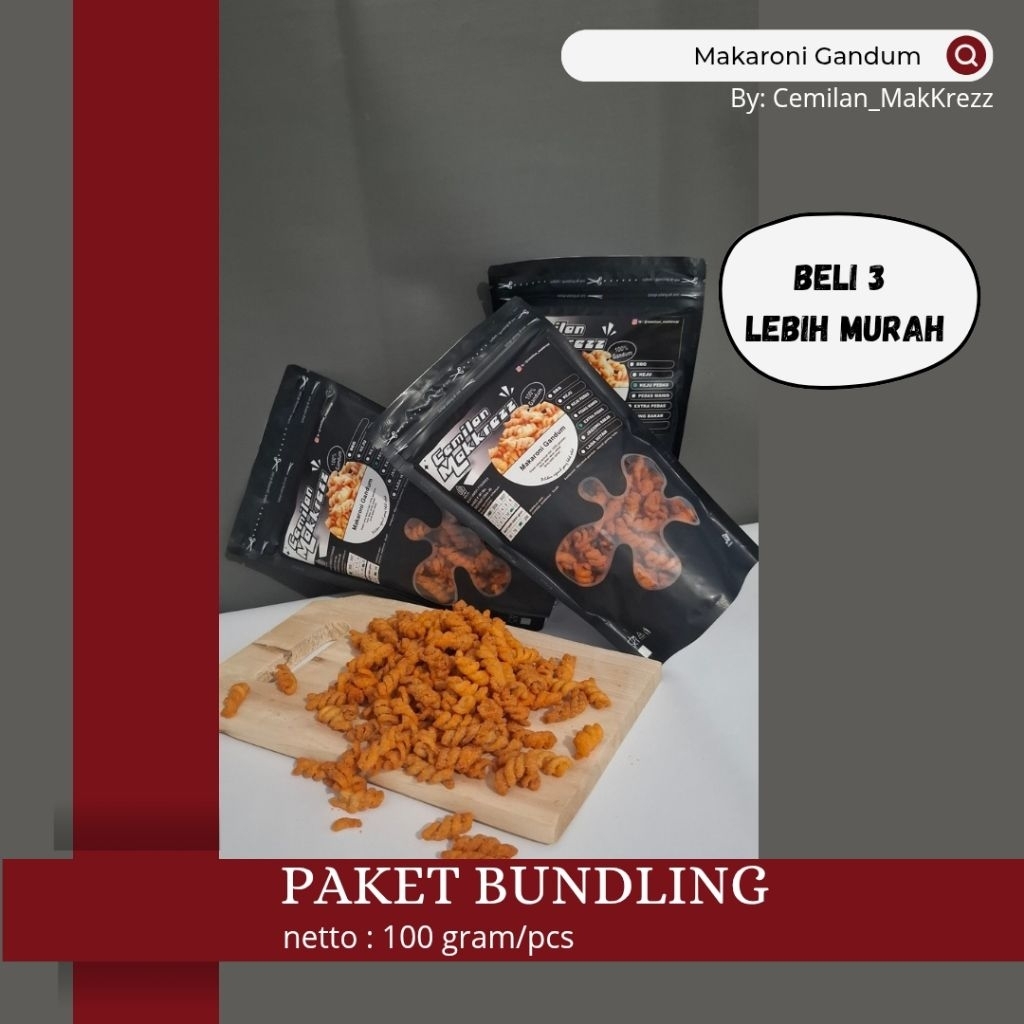 

PAKET BUNDLING/ MAKARONI GANDUM/ CEMILAN/ MAKANAN RINGAN