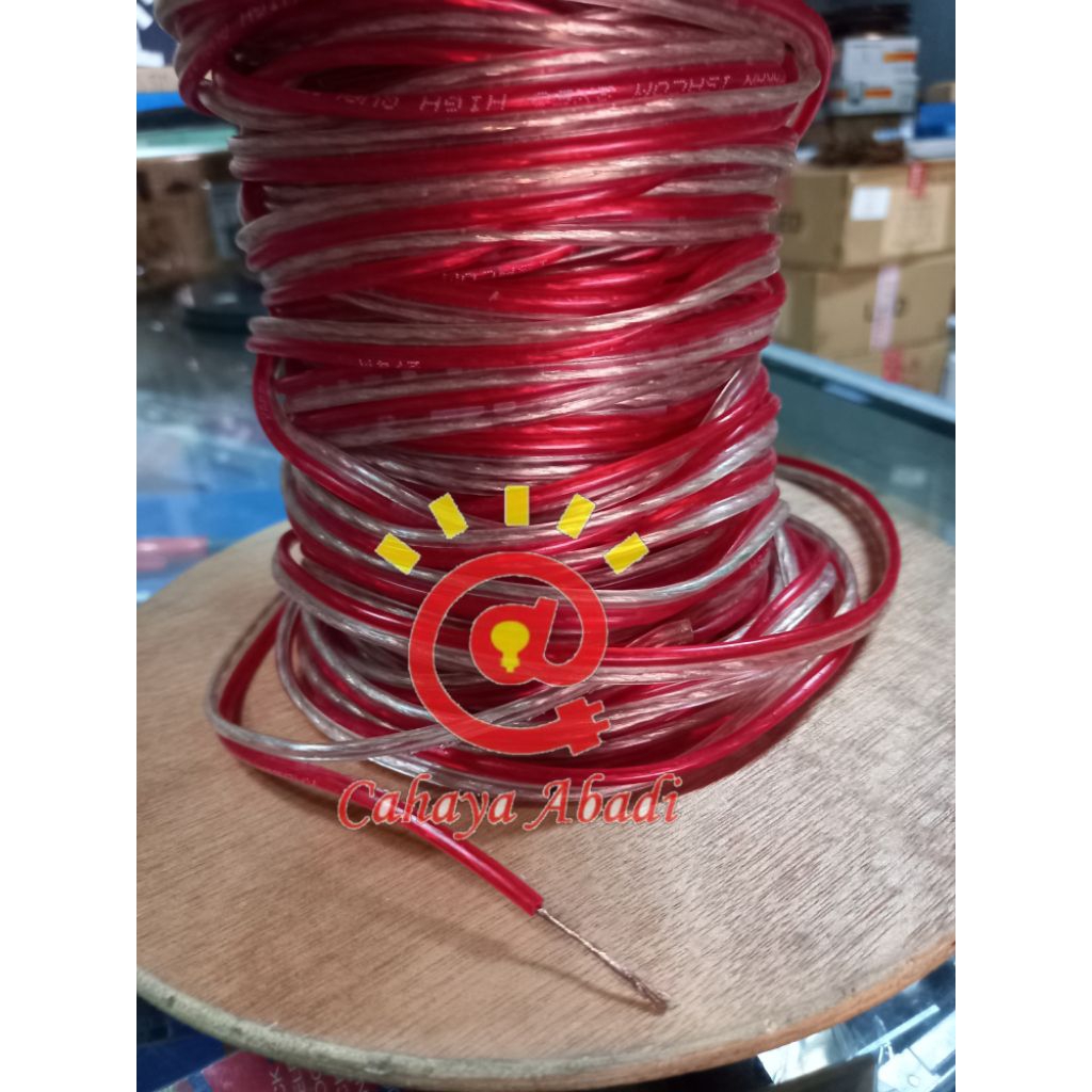 Kabel Transparan 2x50 / Kabel Audio 2x50 / Kabel Serabut 2x50 METERAN