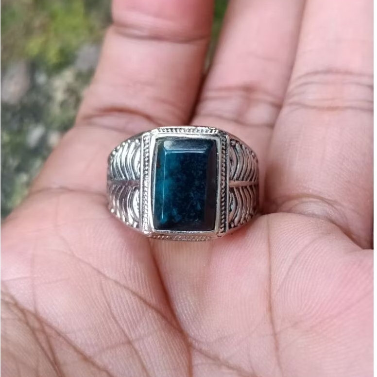 batu akik Bacan Doko coklat serat kura body kotak simetris reallpict
