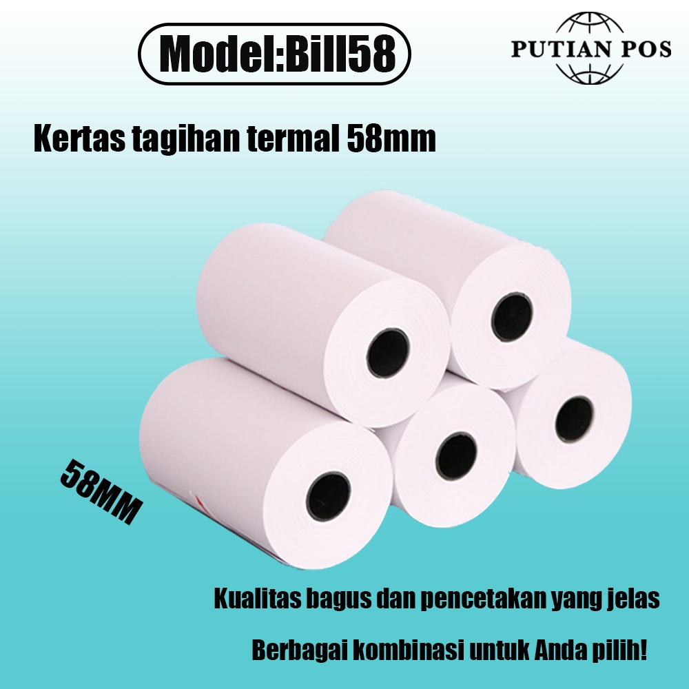 

LANTIAN POS Thermal paper roll 58×40 thermal bill paper 10 rolls/20 rolls/30 rolls/40 rolls