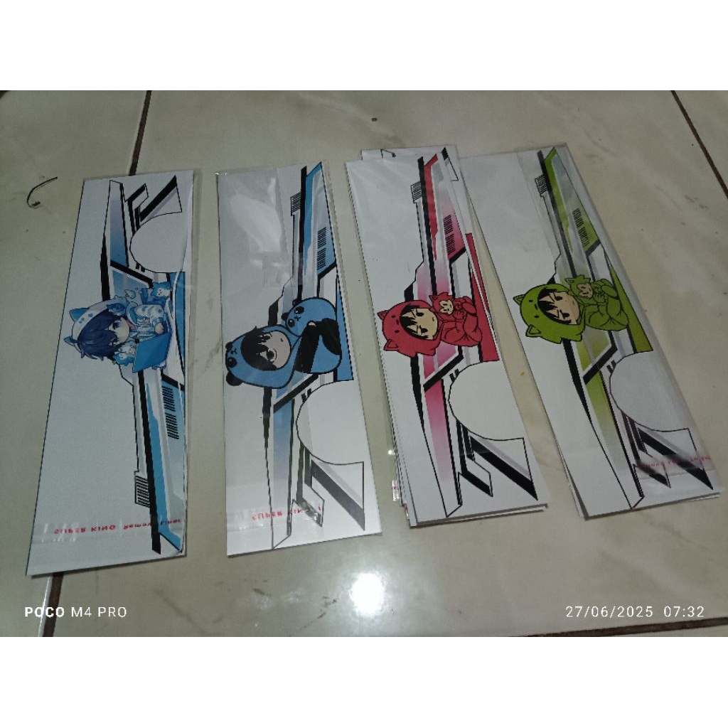 sticker livery anime miniatur bus Rkc sudah cutting