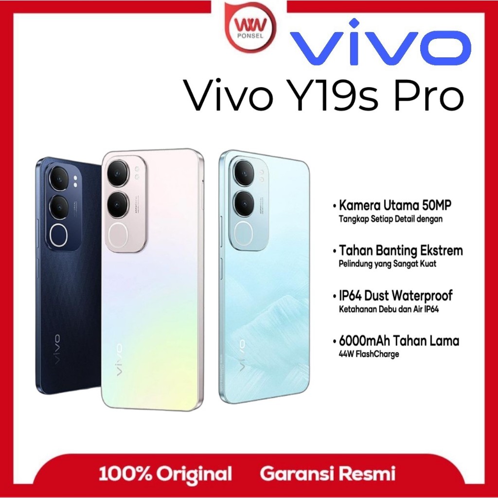 Hp Vivo Y19s Pro Ram 4GB Internal 128GB Garansi Resmi