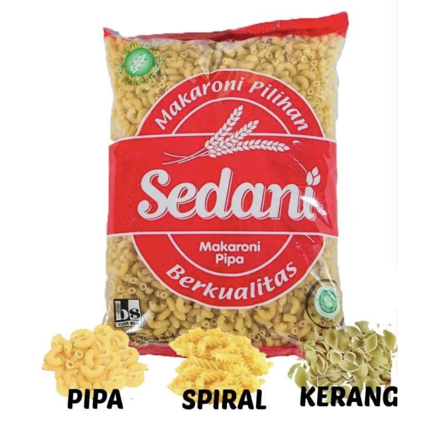 

Pasta Makaroni Sedani 1kg Berbagai Bentuk