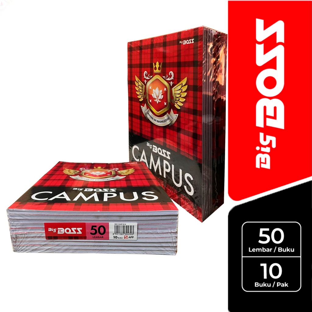 

(1 PACK ISI 10 PCS ) BUKU TULIS SEKOLAH CAMPUS BIGBOSS ISI 50 LEMBAR BOXY / BUKU TULIS SEKOLAH ANAK BIGBOSS ISI 50 LEMBAR