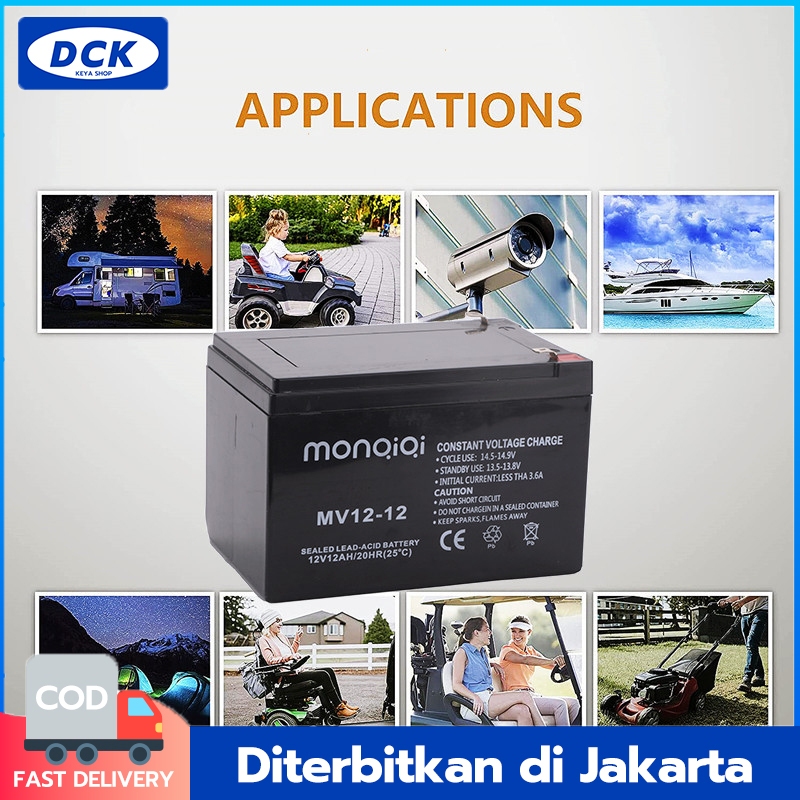 DCK Aki Battery 8AH msa hitam / aki tangki semprot/aki mobil mainan/aki battery batre accu sprayer e